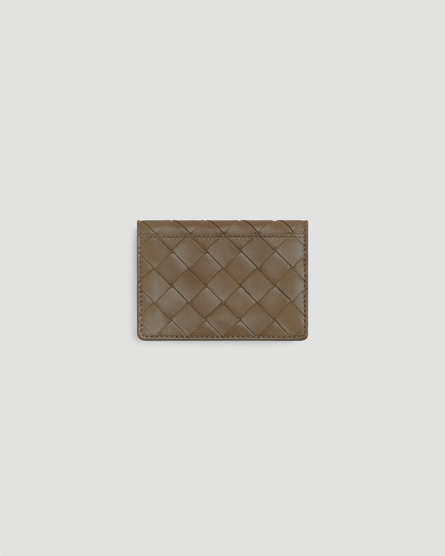 Intrecciato Business Card Case in Pinecone