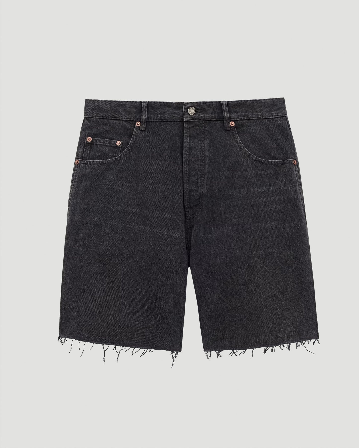 Bermuda Shorts in Black Vendôme Denim