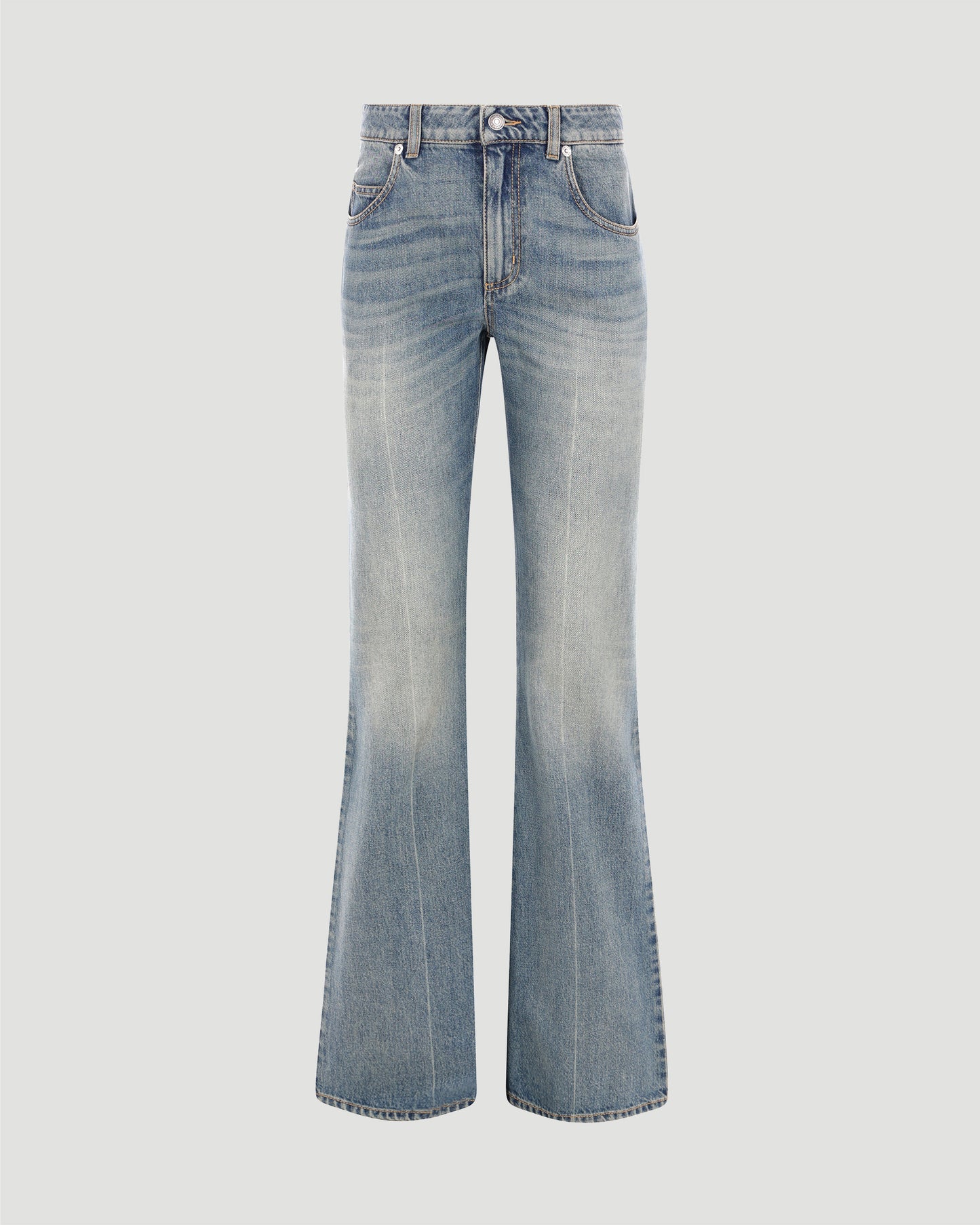 Slightly Flared Jeans in Light Blue