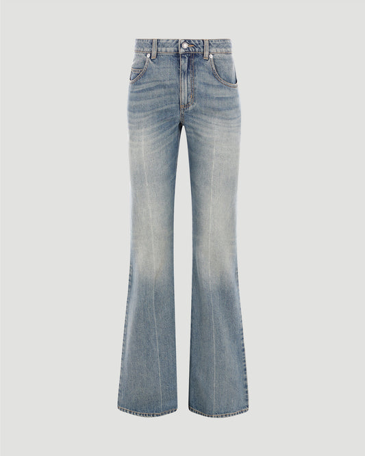 Slightly Flared Jeans in Light Blue