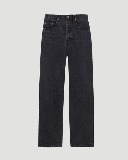 Carrot-Fit Jeans in Used Paris Black Denim
