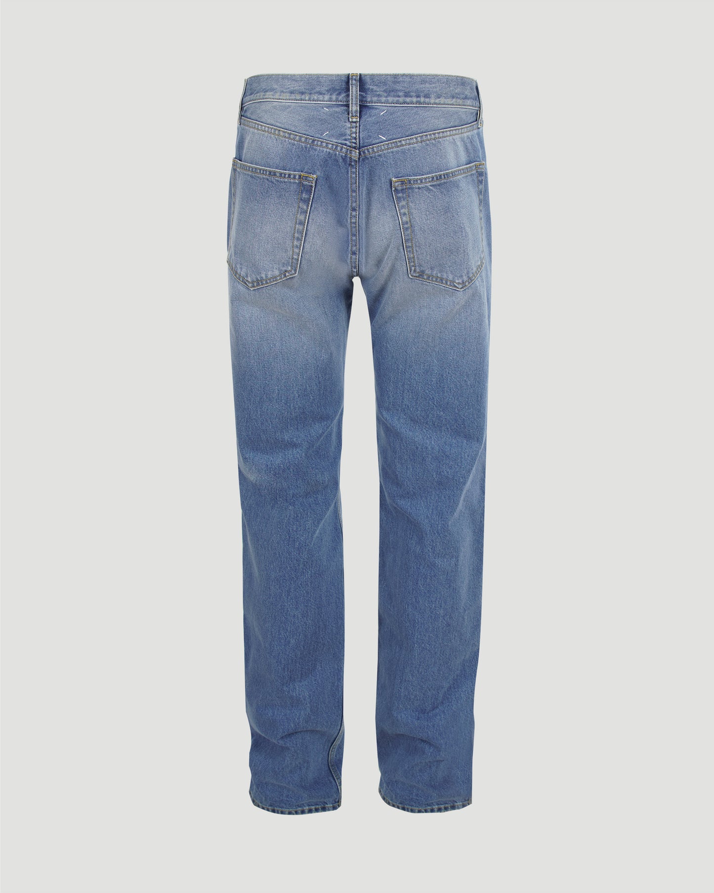 STONE WASHED STRAIGHT-LEG JEANS