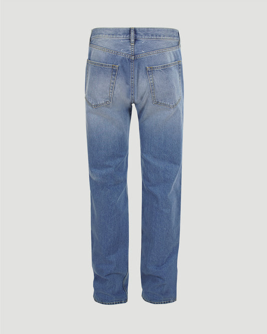 STONE WASHED STRAIGHT-LEG JEANS