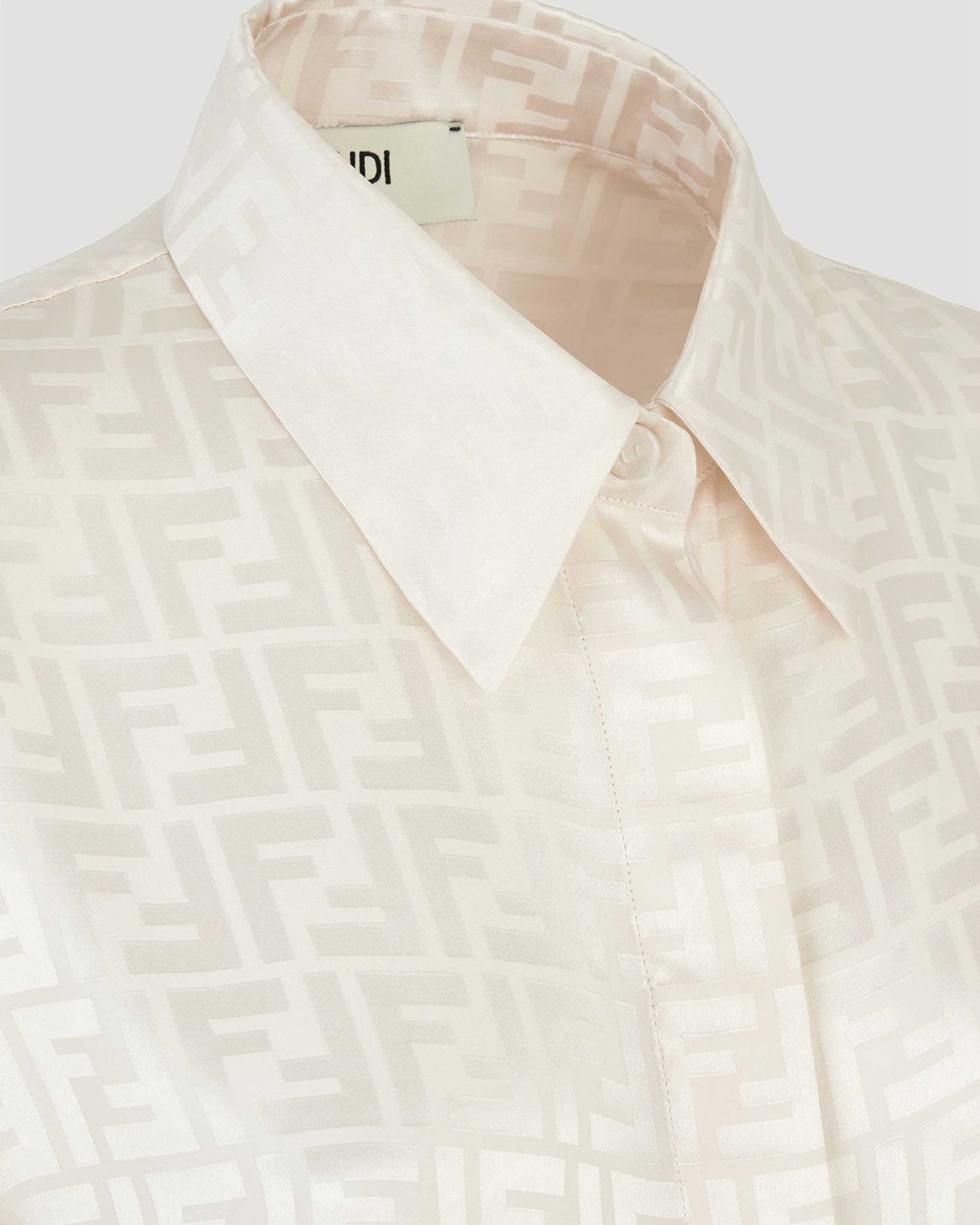 White FF Silk Shirt