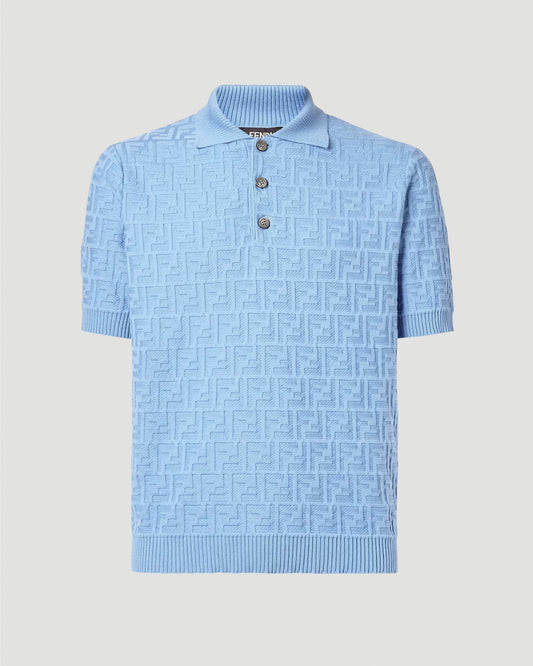 Light Blue FF Cotton Polo Shirt