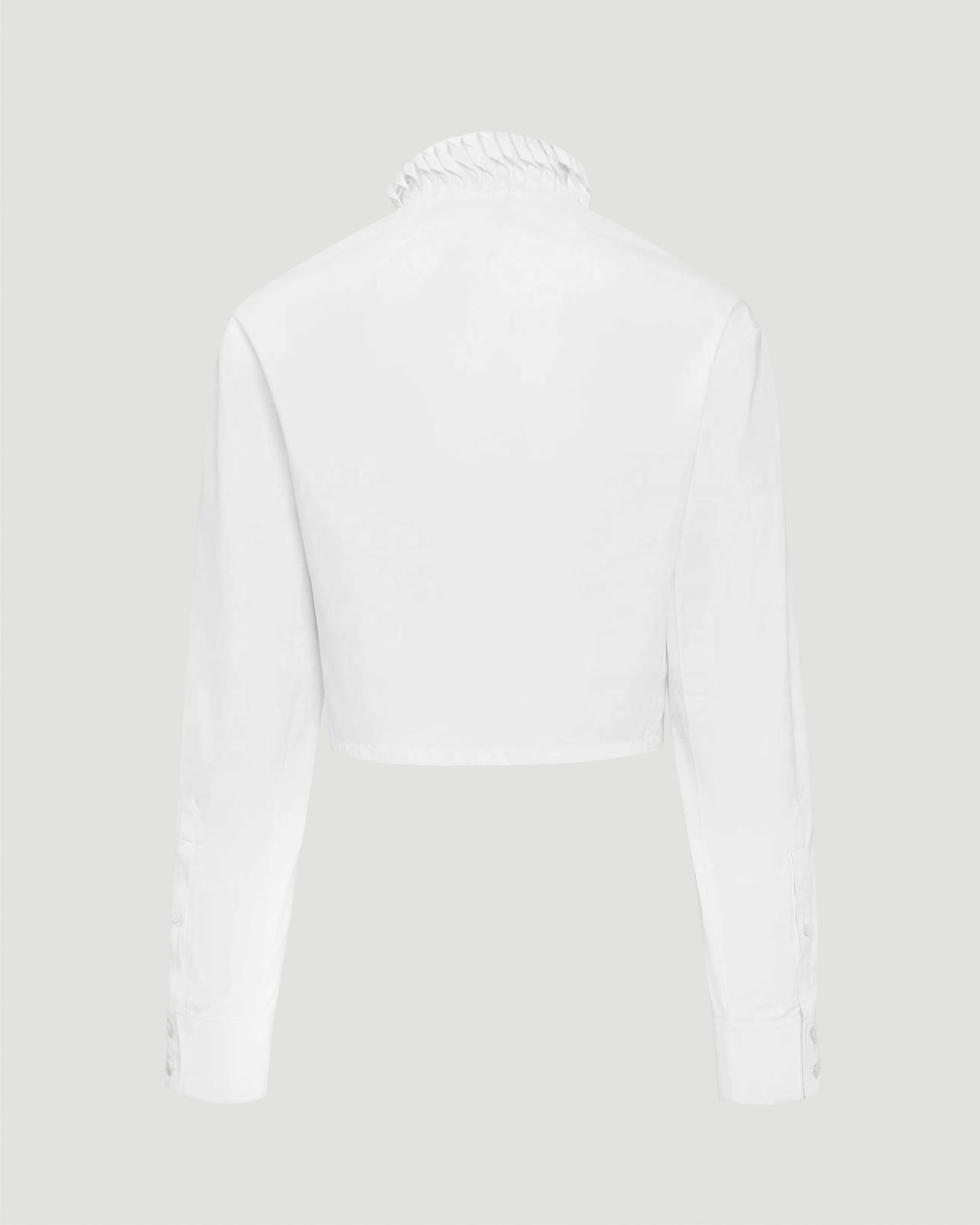 Cotton Poplin Cropped Blouse