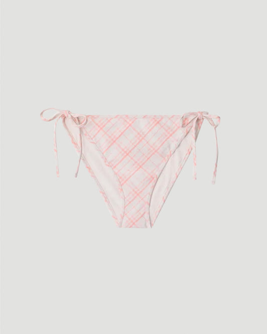 Check Bikini Briefs in Dusky Rose