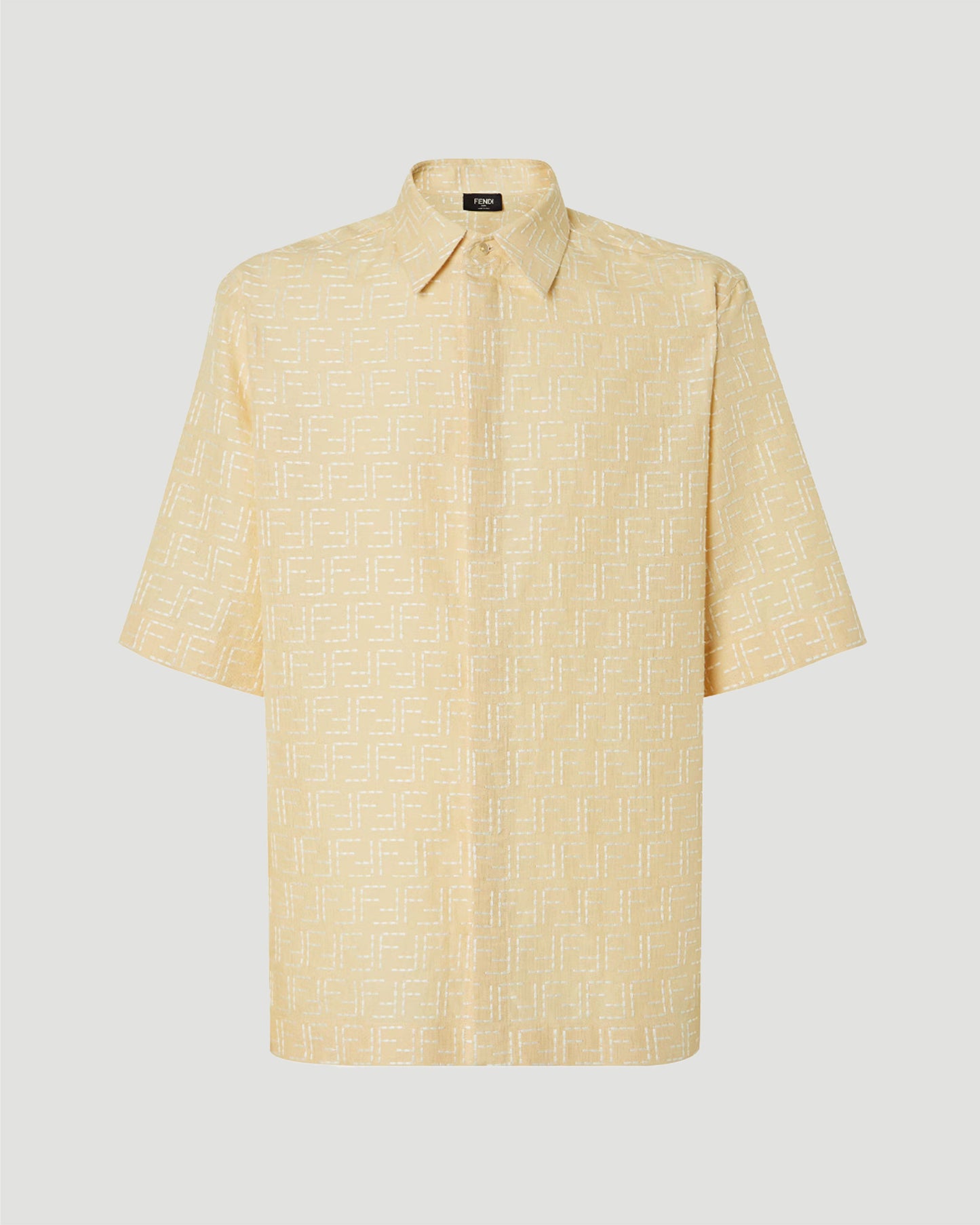 Yellow Linen FF Jacquard Shirt