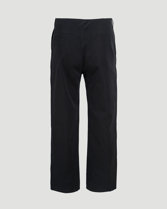 Cotton Trousers In Black