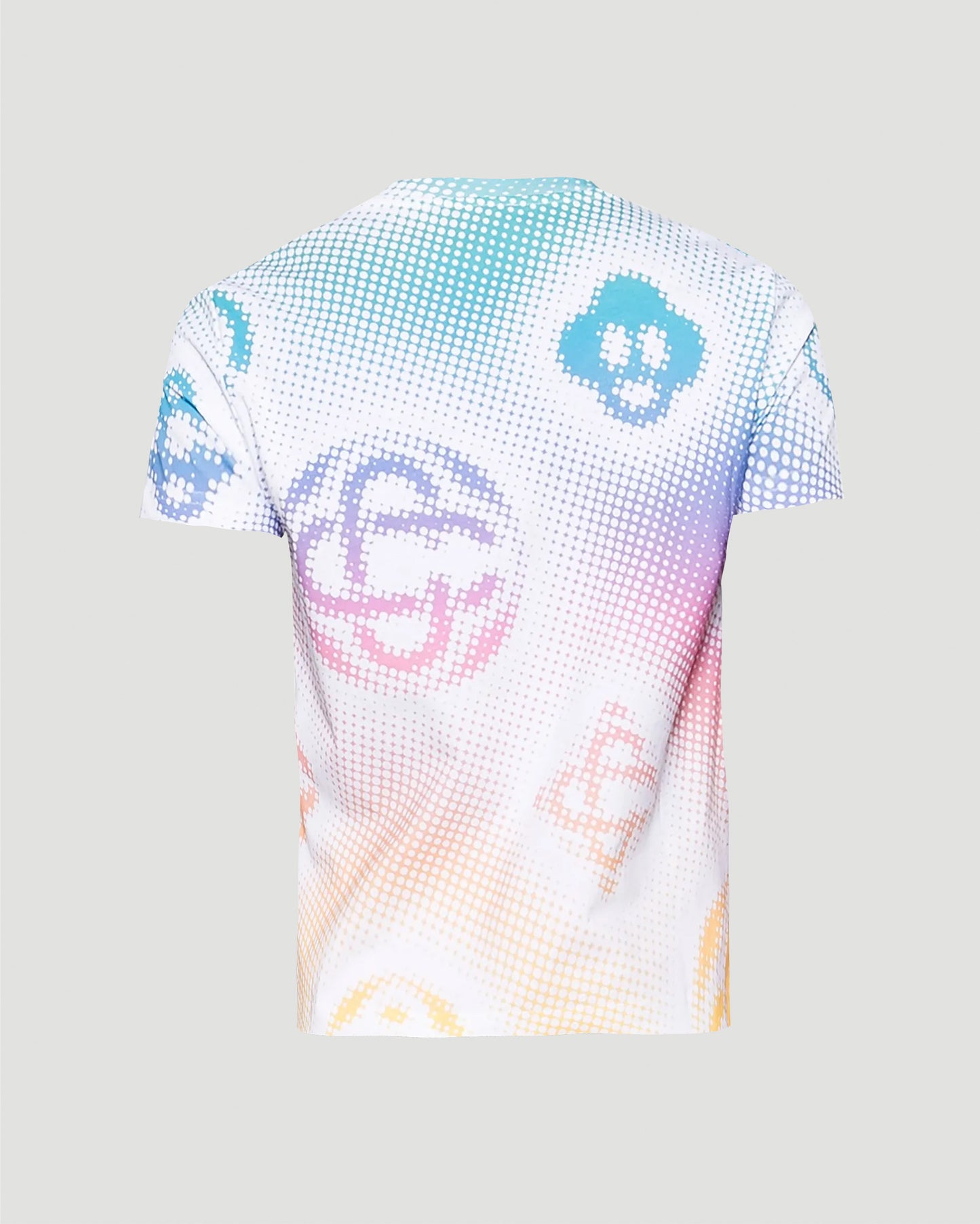 Halftone Logo Fitted Short Sleeve T‑Shirt