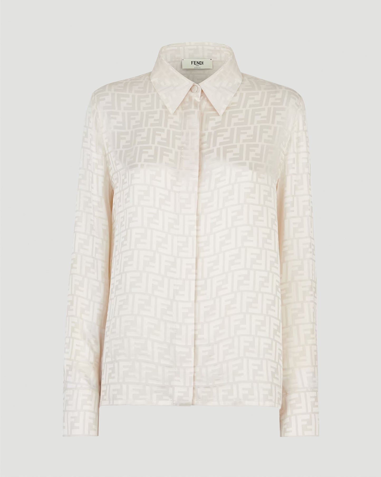 White FF Silk Shirt