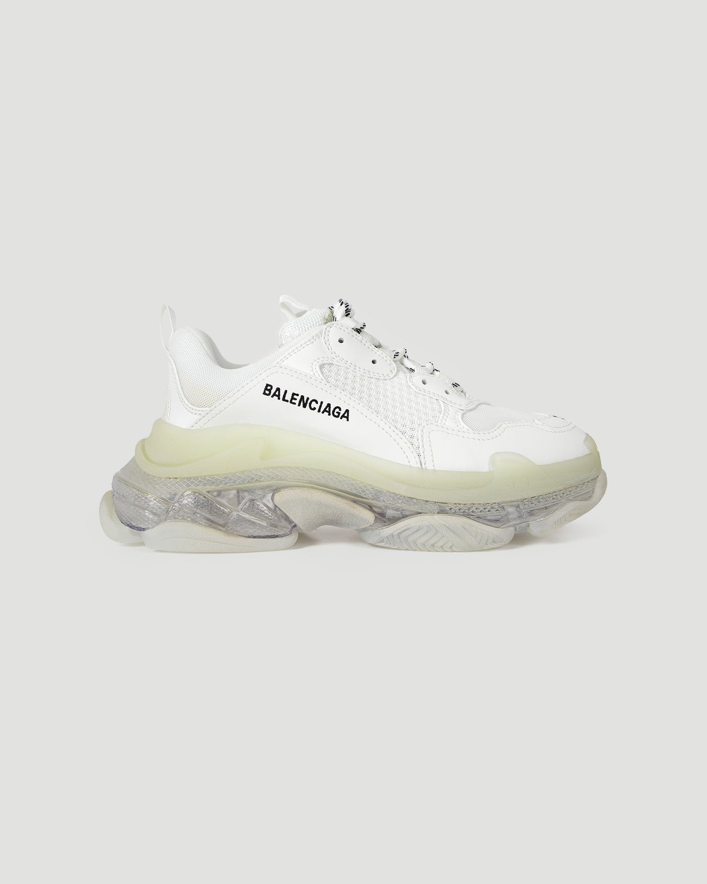 TRIPLE S CLEAR SOLE WASHED EFFECT SNEAKER