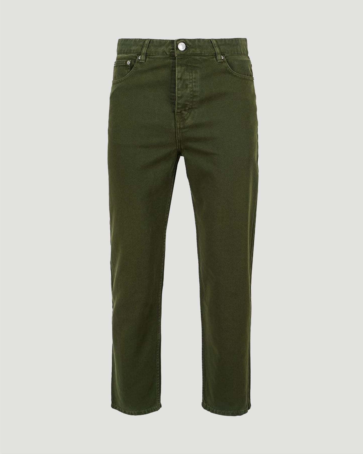 Cotton Tapered Fit Jeans in Loden