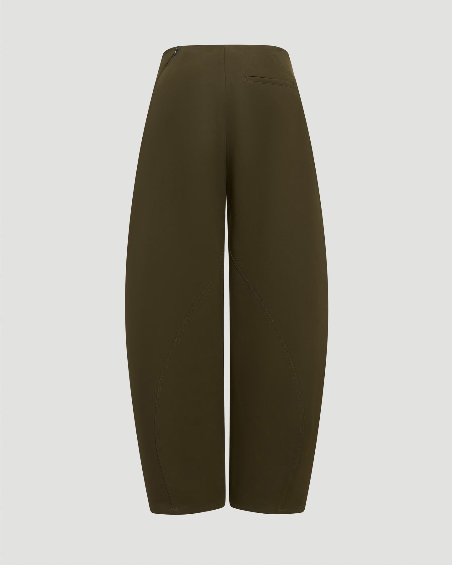 DOUBLE COTTON ROUND PANTS IN DARK GREEN