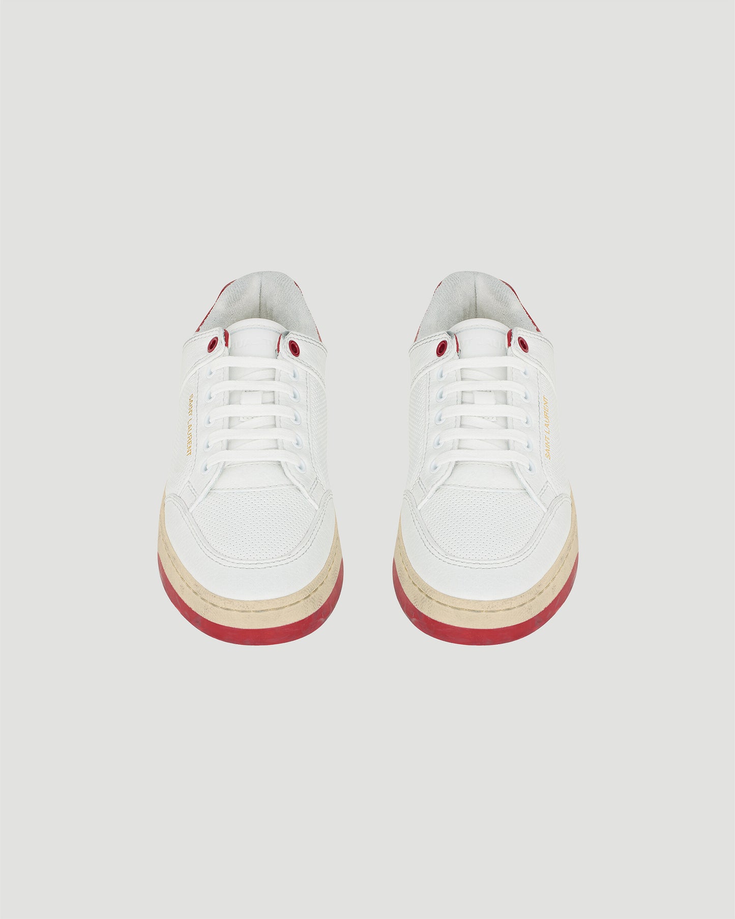 SL/61 LOW-TOP SNEAKERS IN PERFORATED LEATHER VINTAGE RED