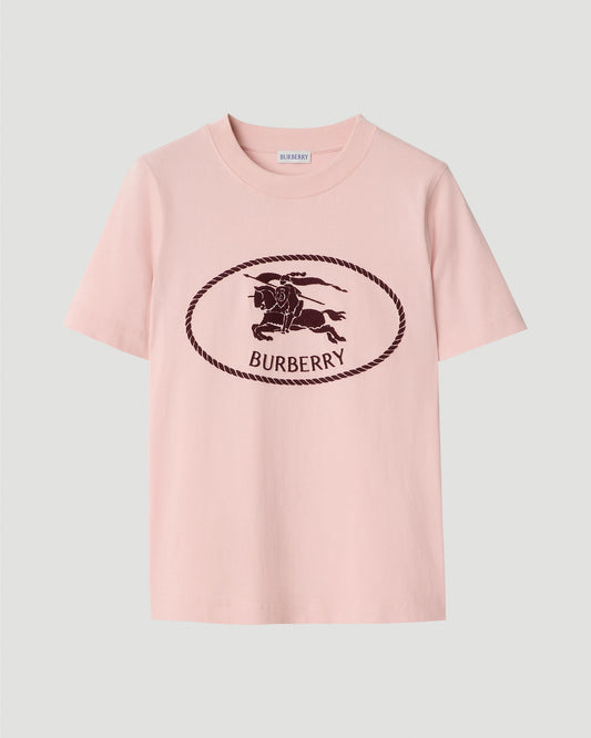 Knight Stamp Cotton T-Shirt in Bouquet