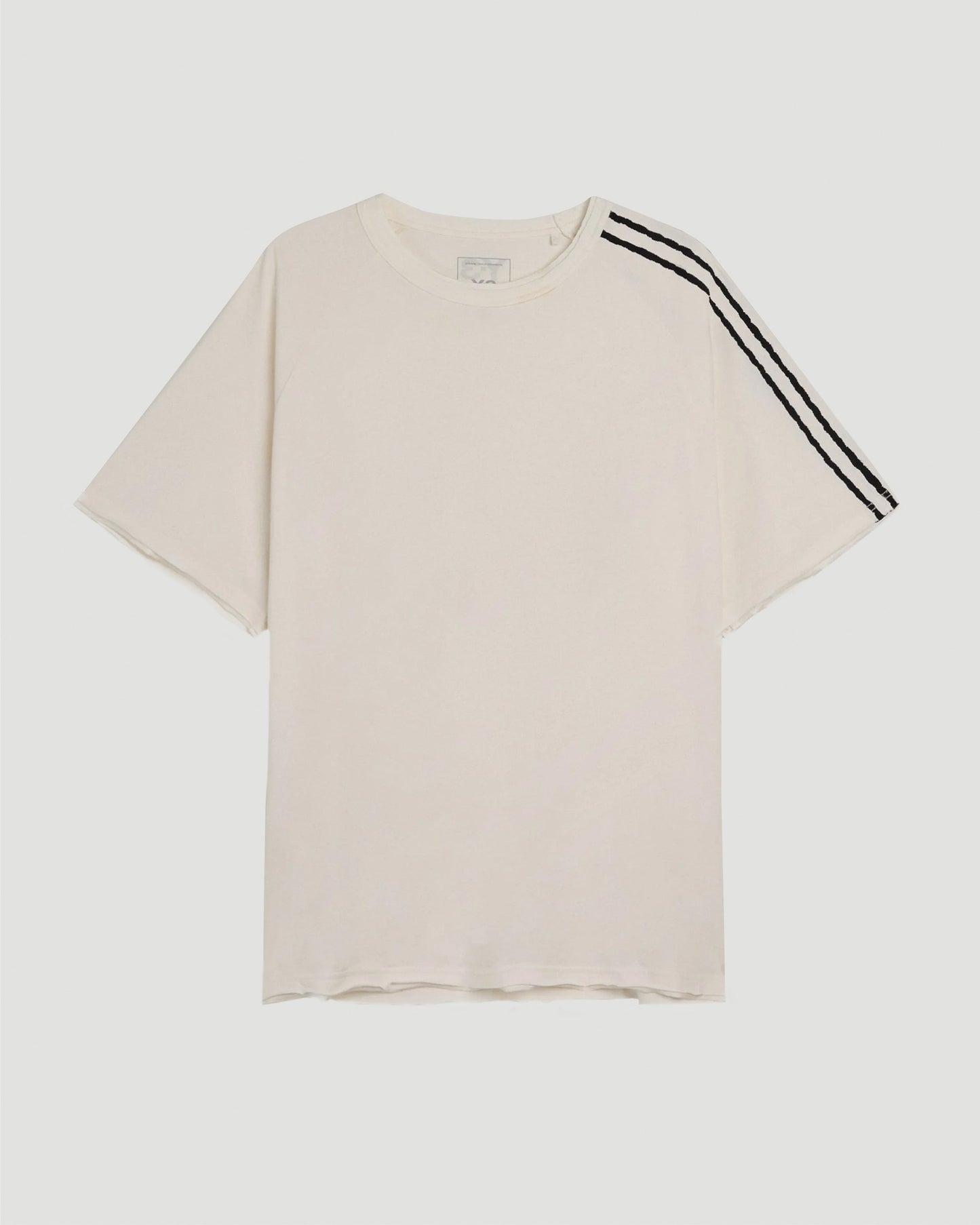 Raw Edge 3 Stripes Short Sleeve T-Shirt