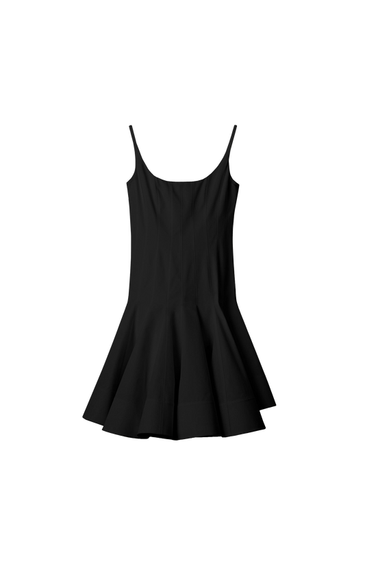 Jacquemus La Mini Robe in Black — front view
