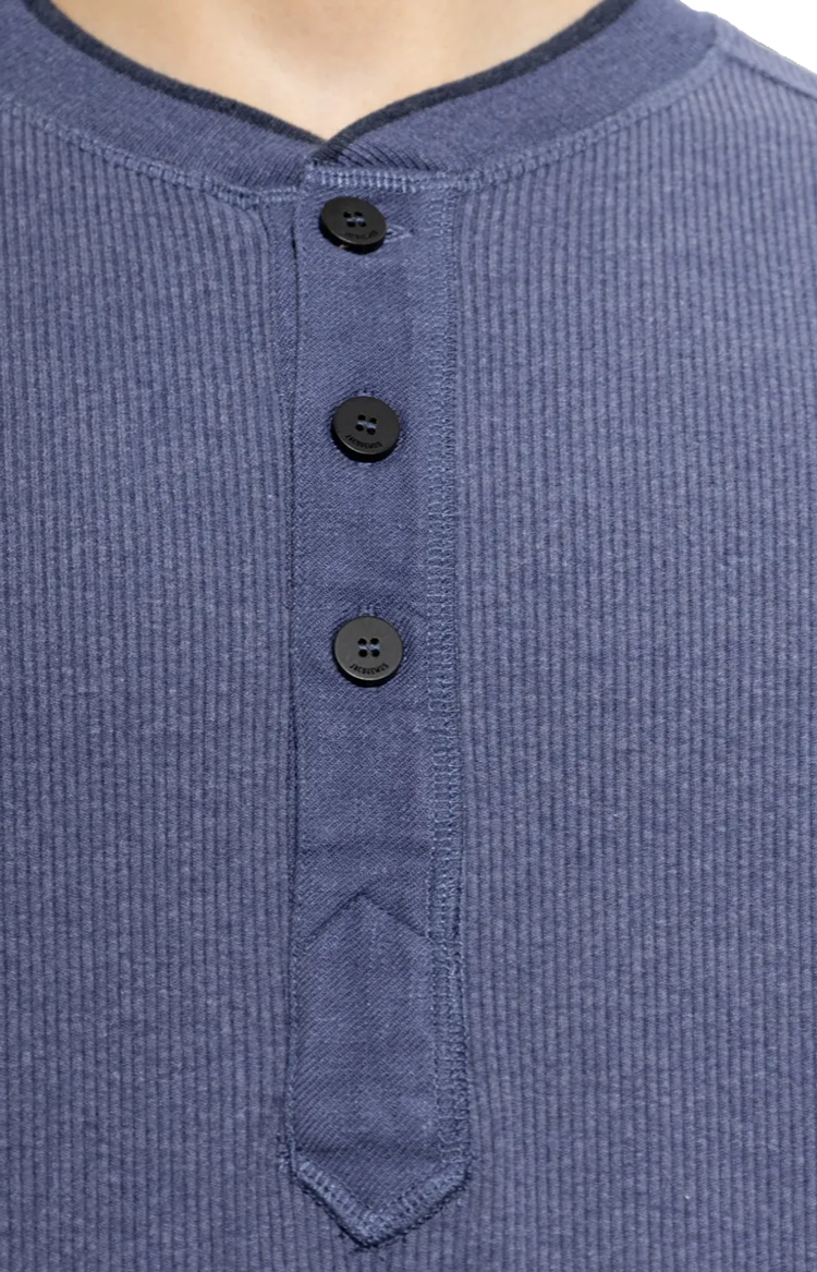 Jacquemus The Tricot Henley T-shirt in Blue — product photo 2