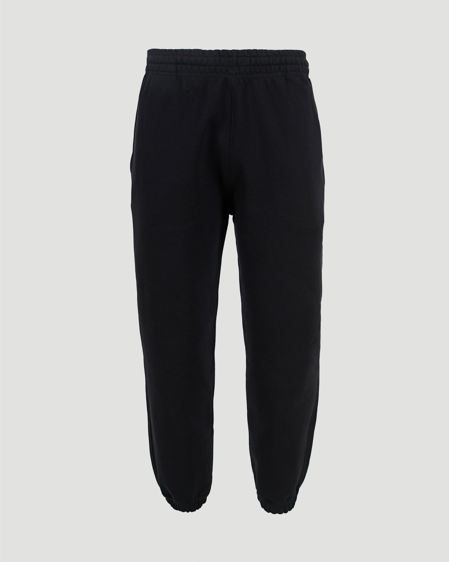 Check-Logo Patch Cotton Track Pants in Black