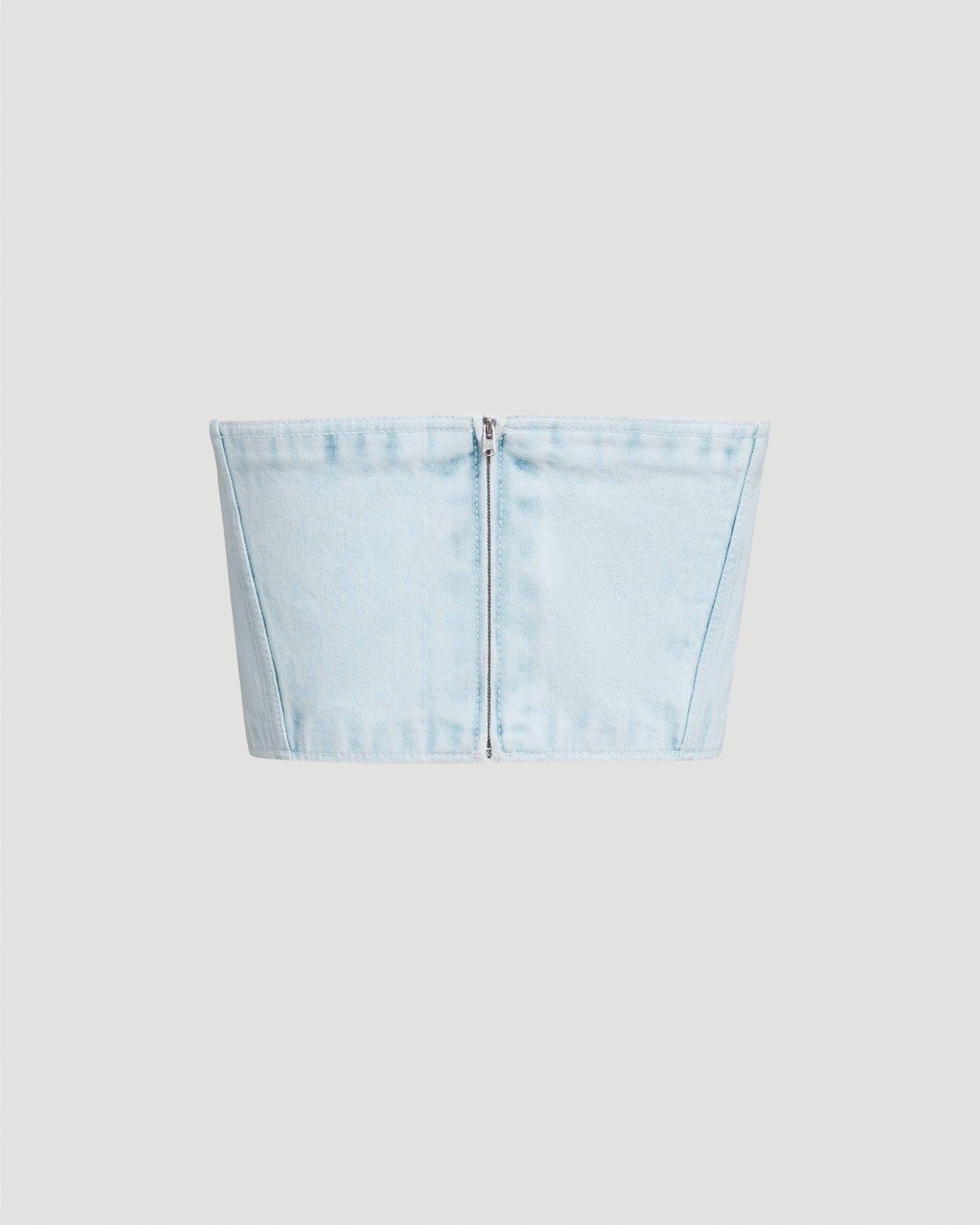 DENIM BUSTIER TOP