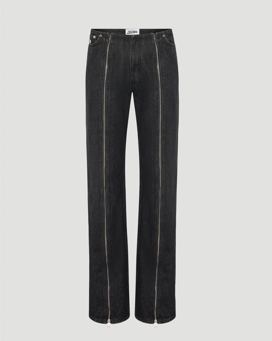 The Black Zipped Jeans