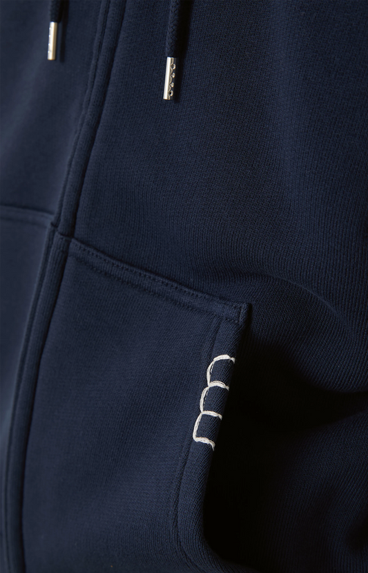 JW Anderson Front Zip Hoodie in Navy