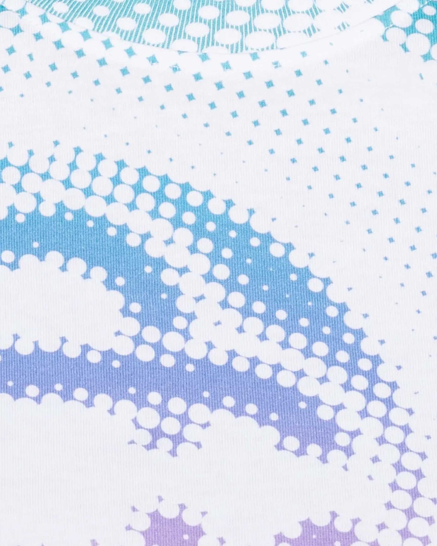 Halftone Logo Fitted Short Sleeve T‑Shirt