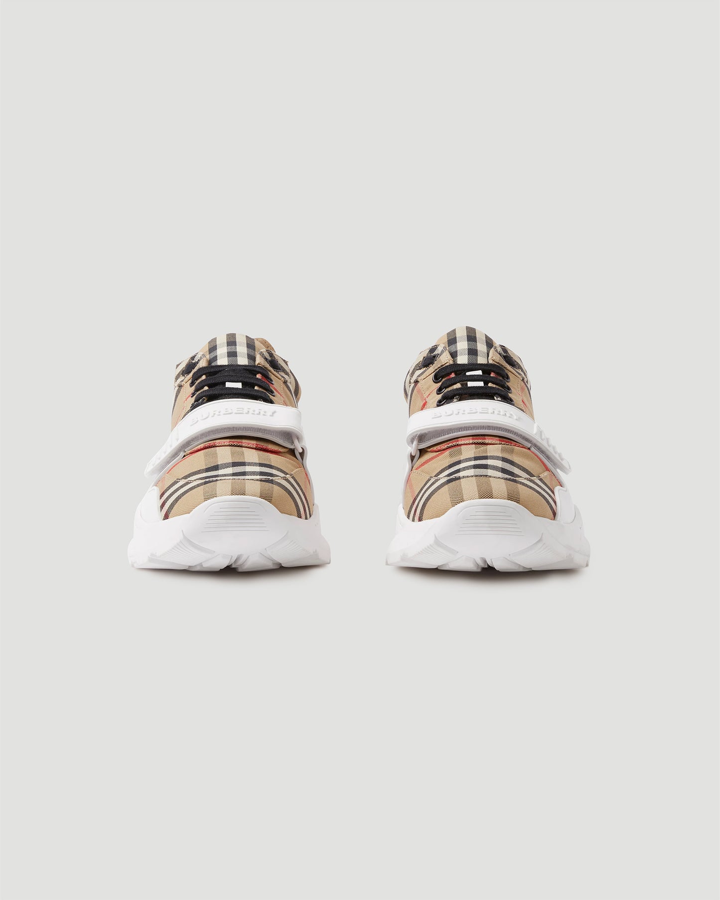 Lace-up Check Sneakers