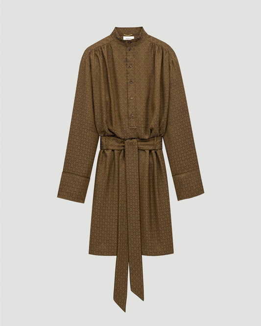 Dress in medallion jacquard