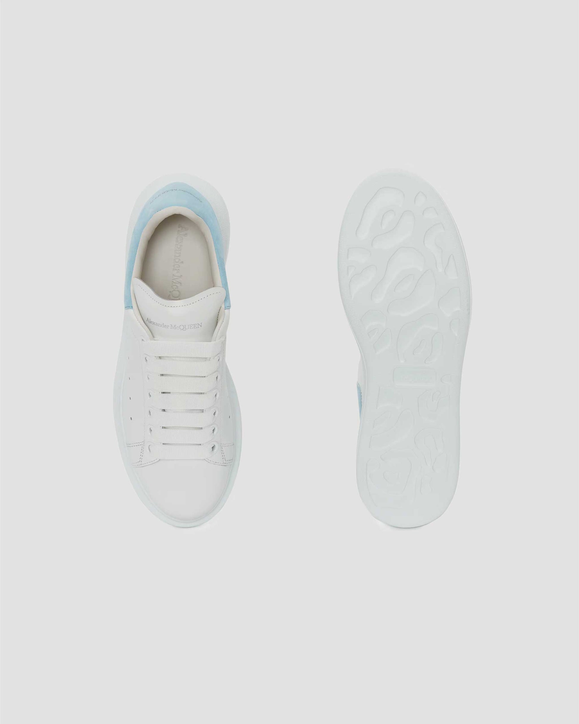 Alexander McQueen Oversized Sneaker in White And Powder Blue — product photo 4