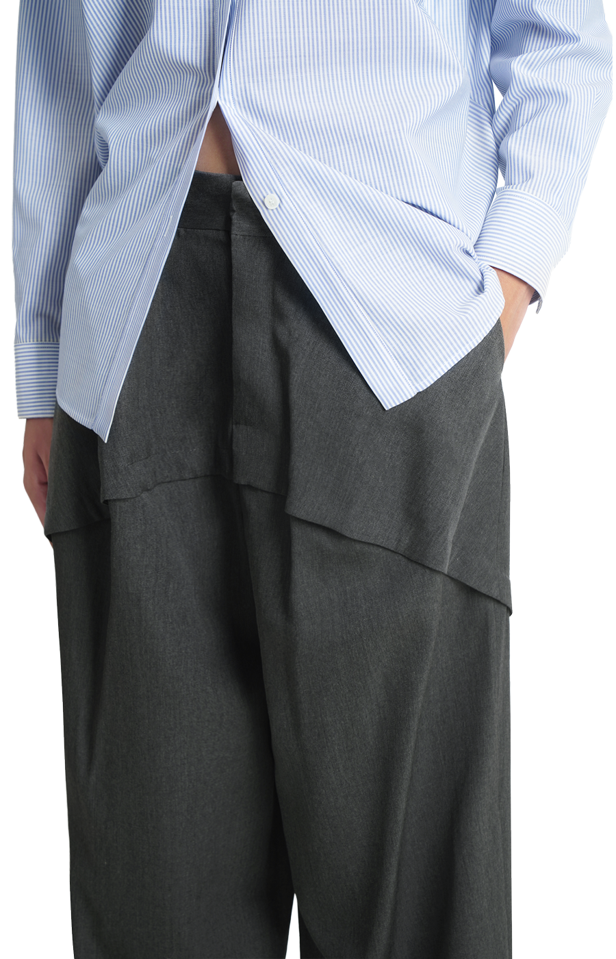 Wool Trousers in Charcoal