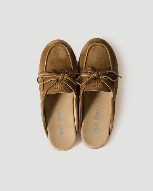 Faded Suede Mules