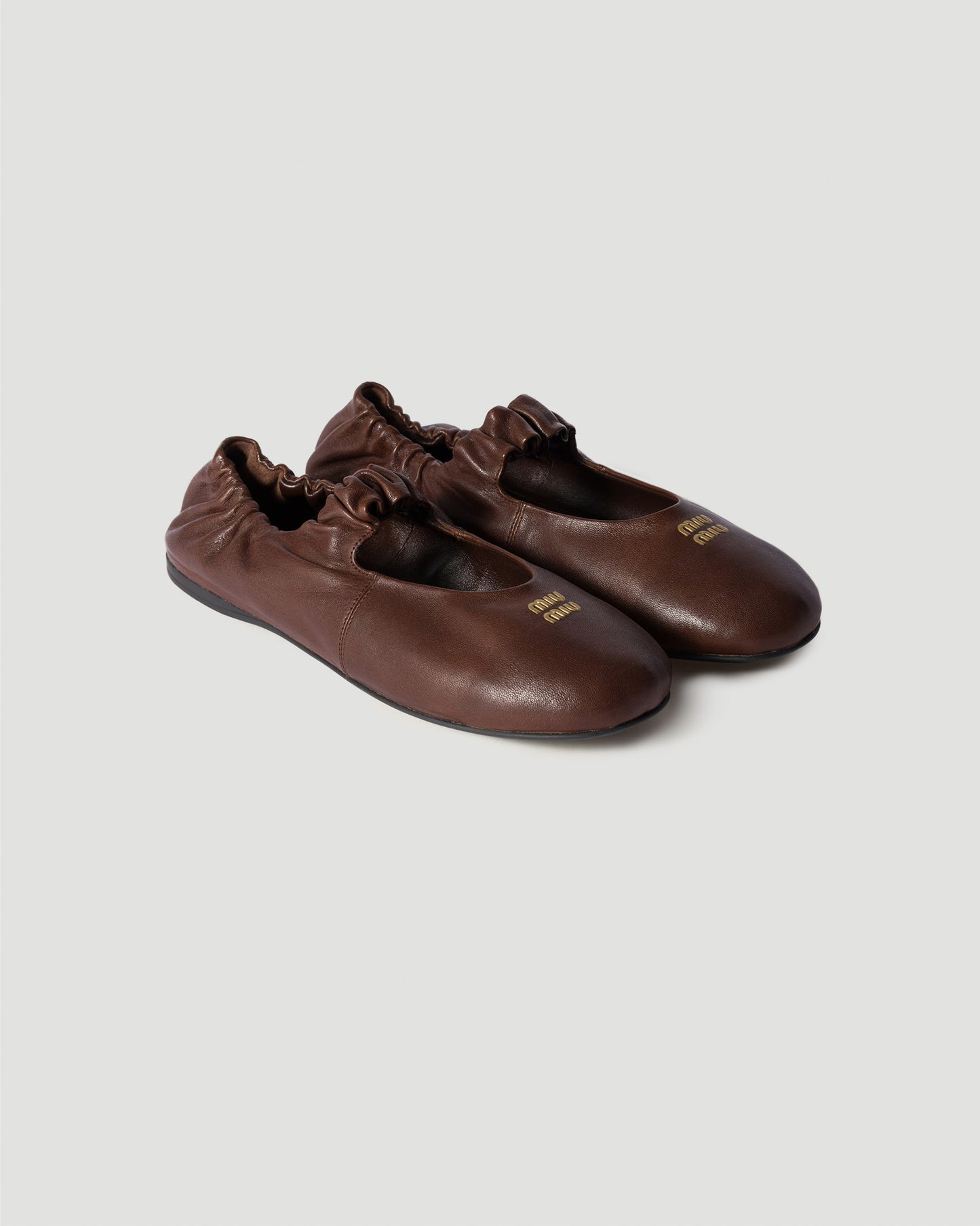 Ruches Nappa Leather Ballerinas