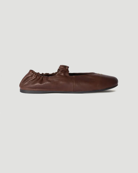 Ruches Nappa Leather Ballerinas