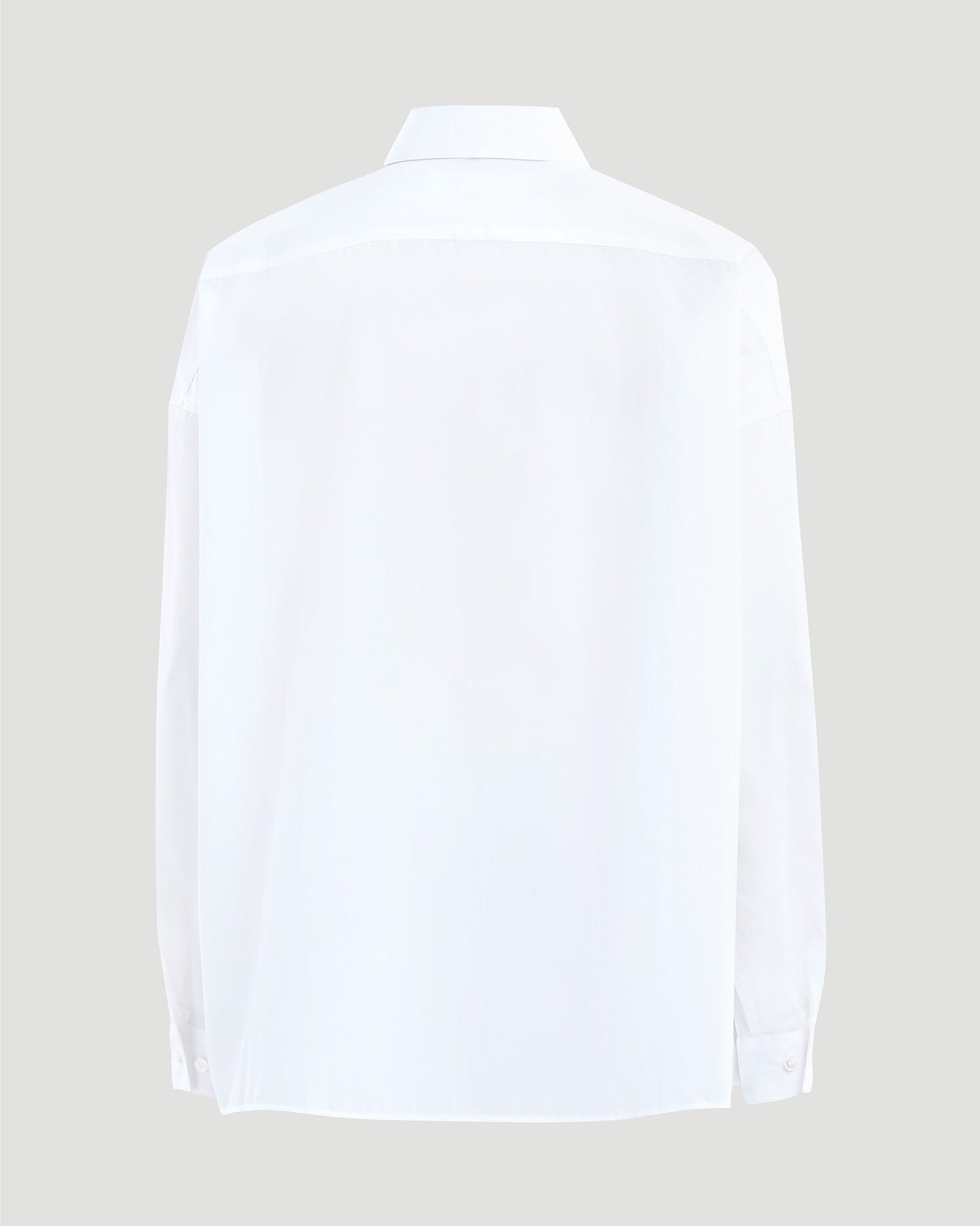 White Poplin Shirt With Logo