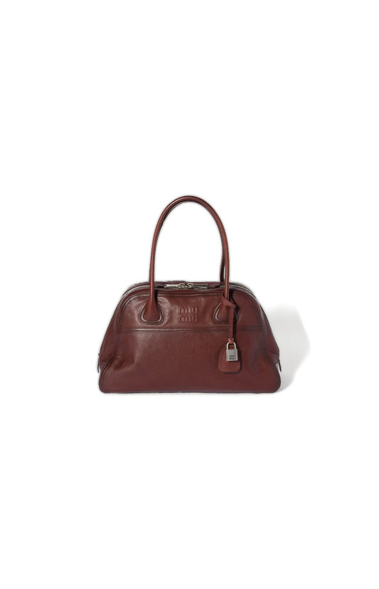 Miu Miu Vivant Leather Bag in Briarwood — front view