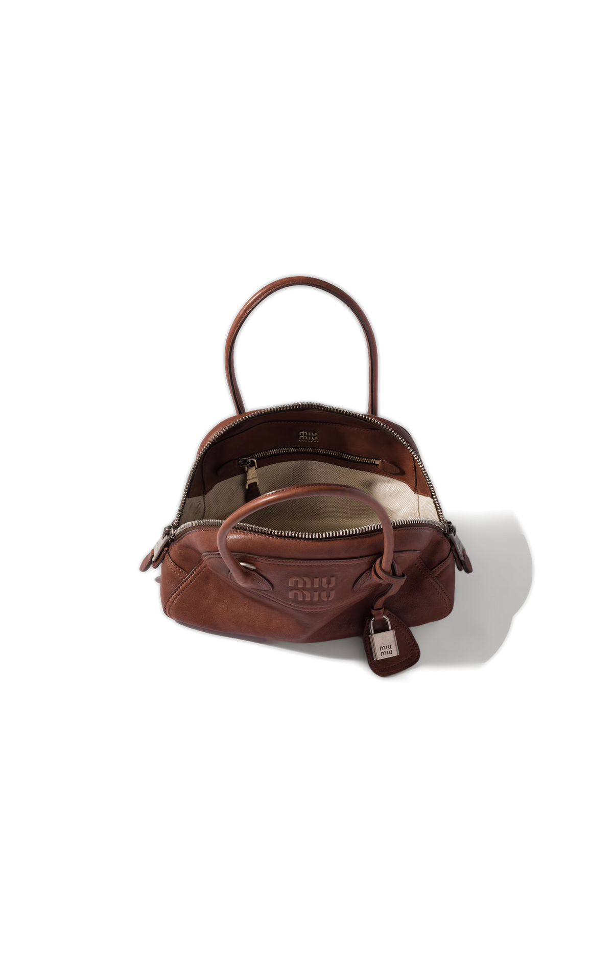 Miu Miu Vivant Nappa Leather Bag in Palisander — product photo 3
