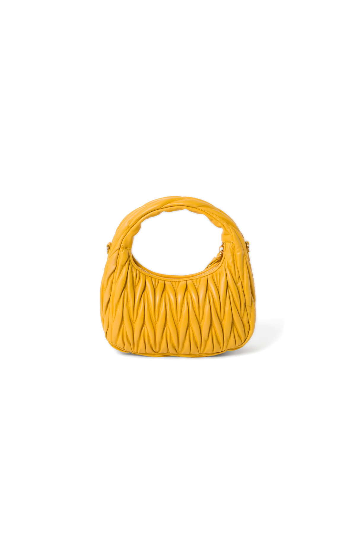Miu Miu Wander Matelassé Nappa Leather Hobo Bag in Sunny Yellow — product photo 3