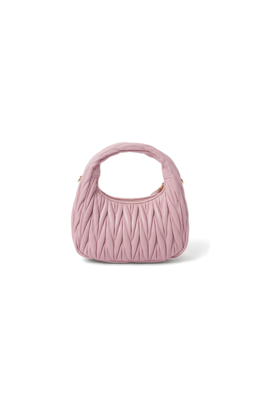 Miu Miu Wander Matelassé Nappa Leather Hobo Bag in Alabaster Pink — product photo 2