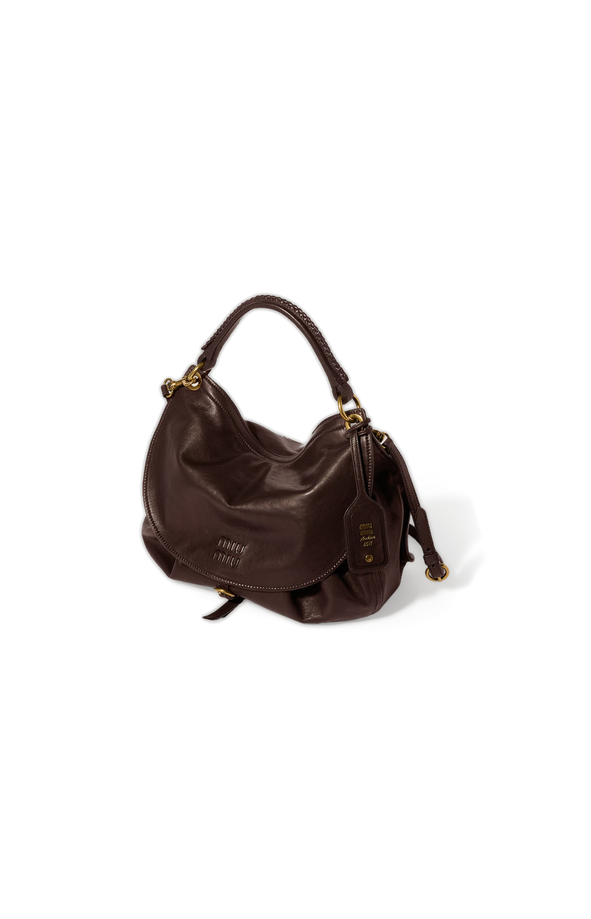 Miu Miu Rendez-Vous Leather Bag in Briarwood — product photo 2