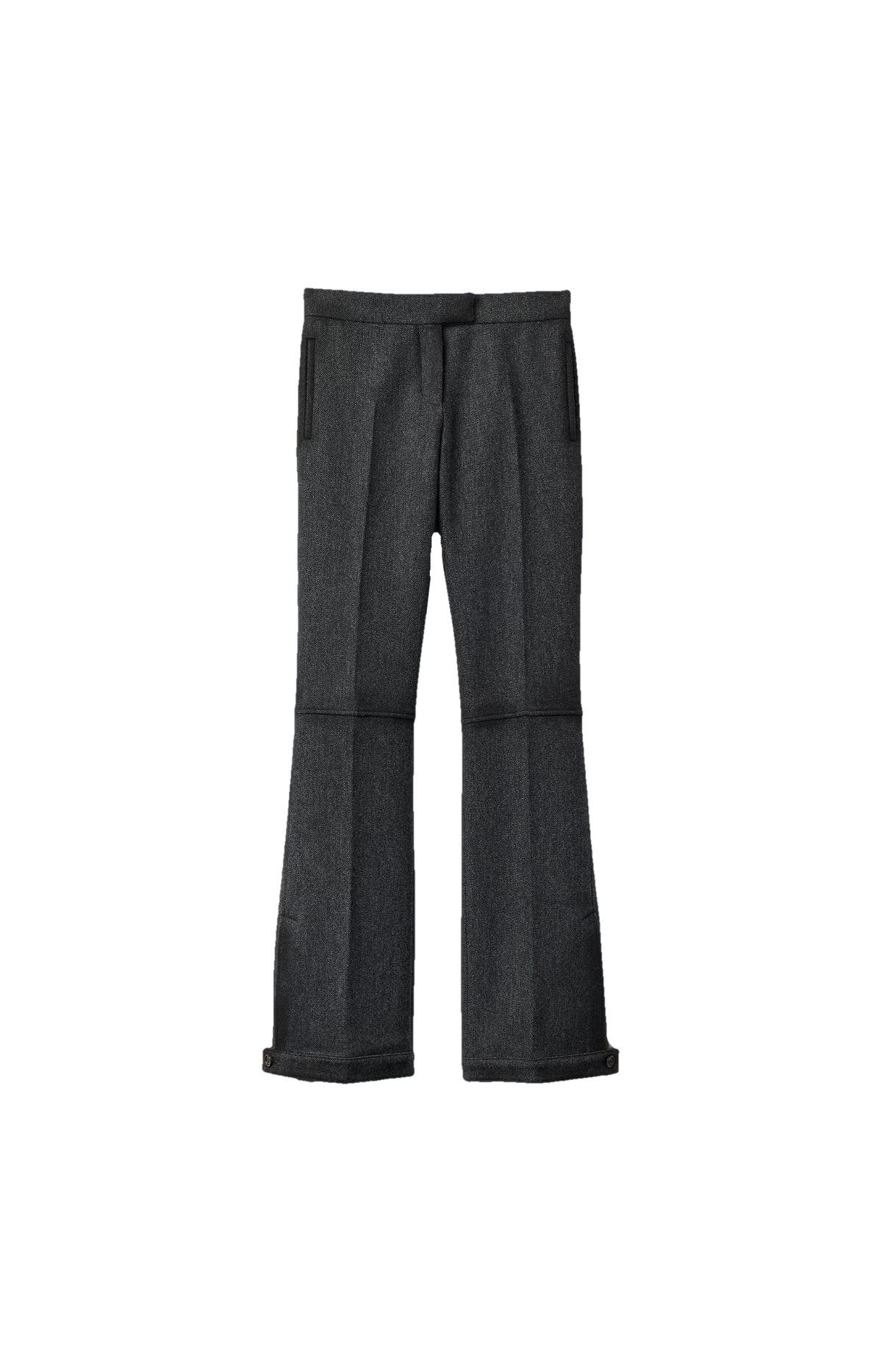 Miu Miu Double Wool Pants in Grey — front view