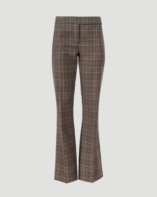 WOOL TROUSERS IN CHECK PRINT