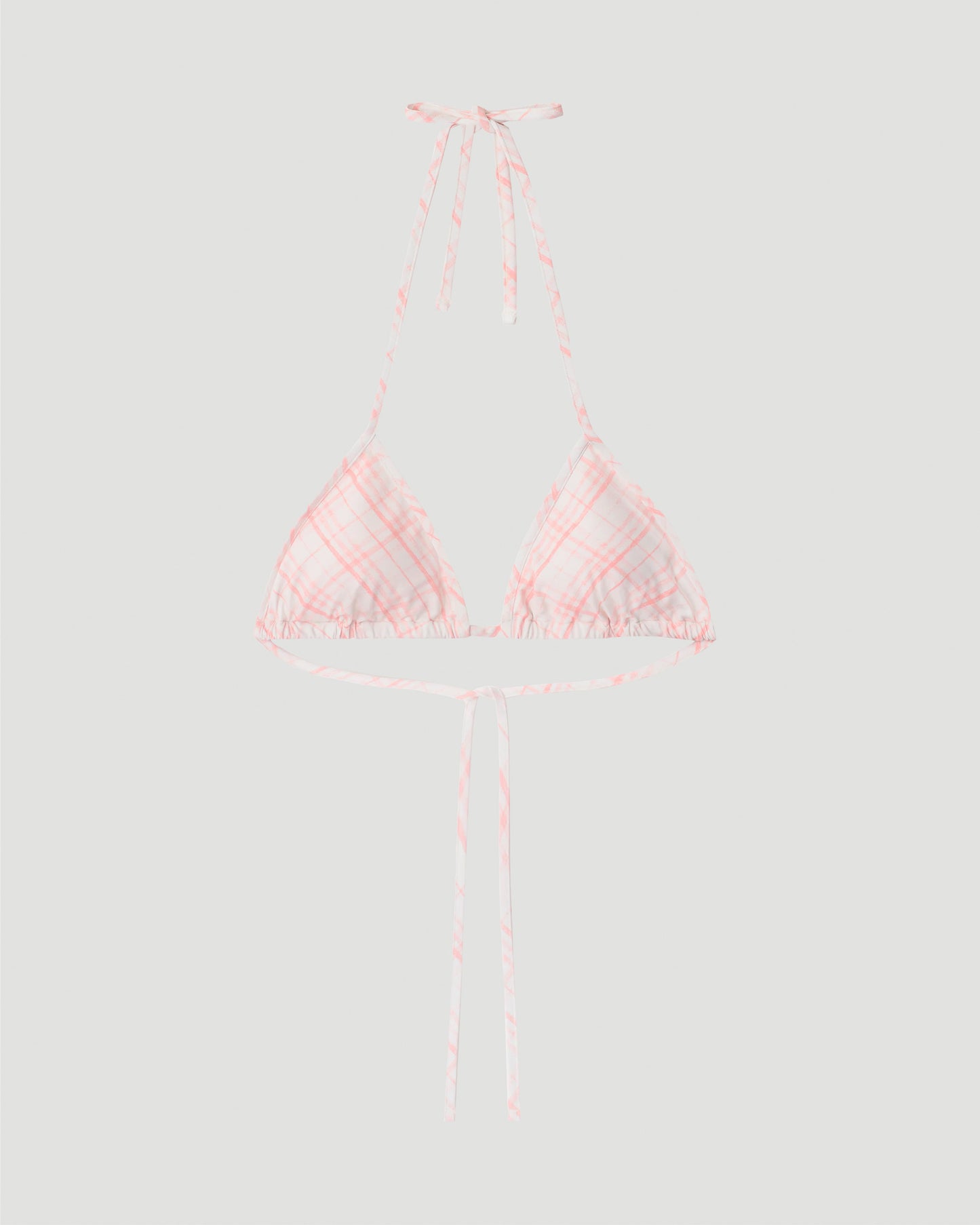 Check Bikini Top in Dusky Rose