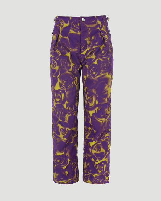 Rose print trousers