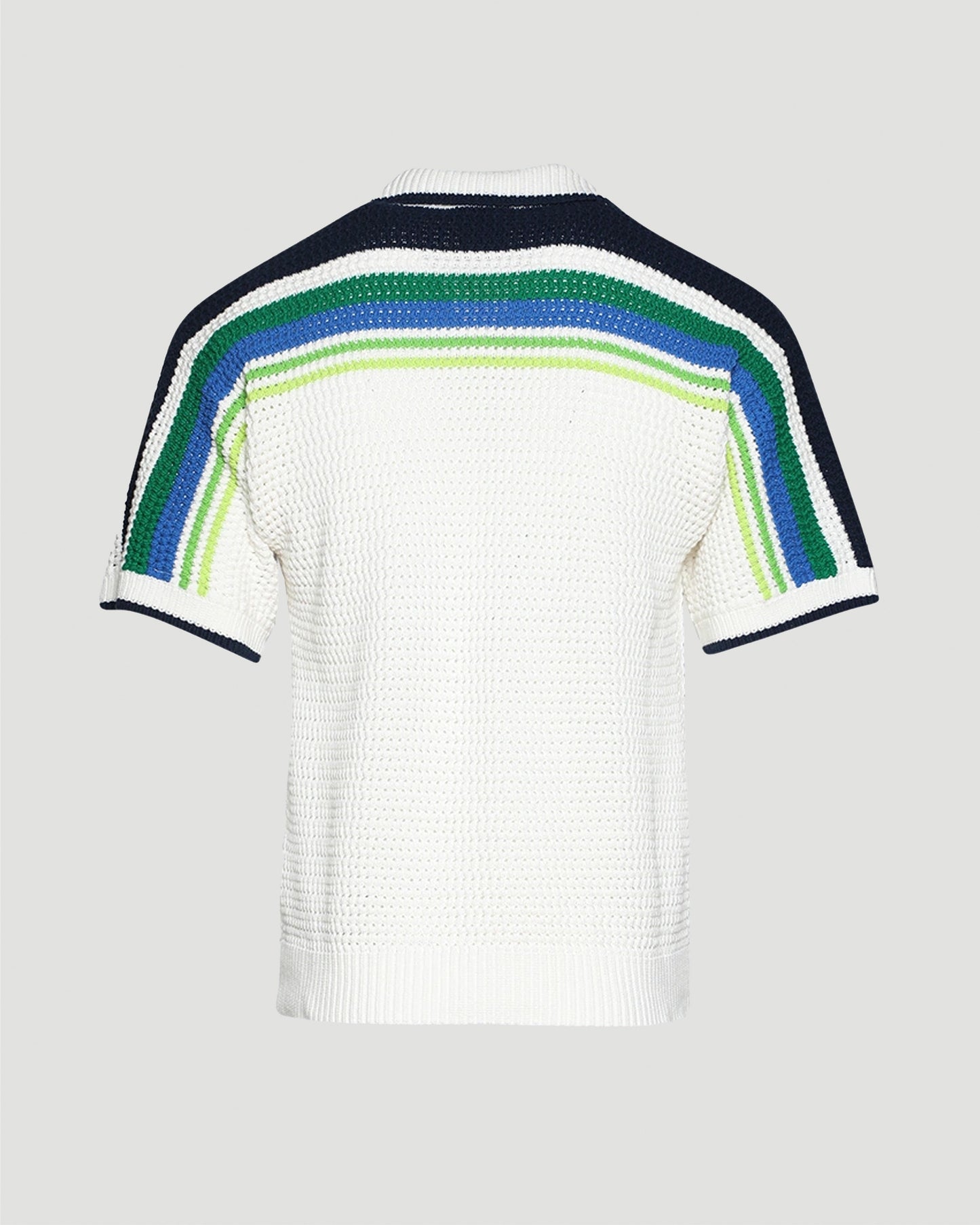 Stripe Short Sleeve Knitted Shirt