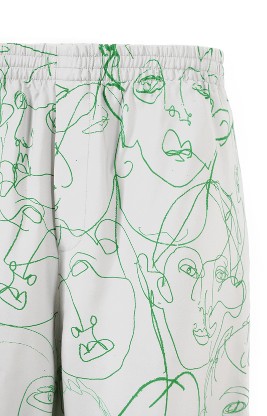 Printed Shorts in Viscose-twill