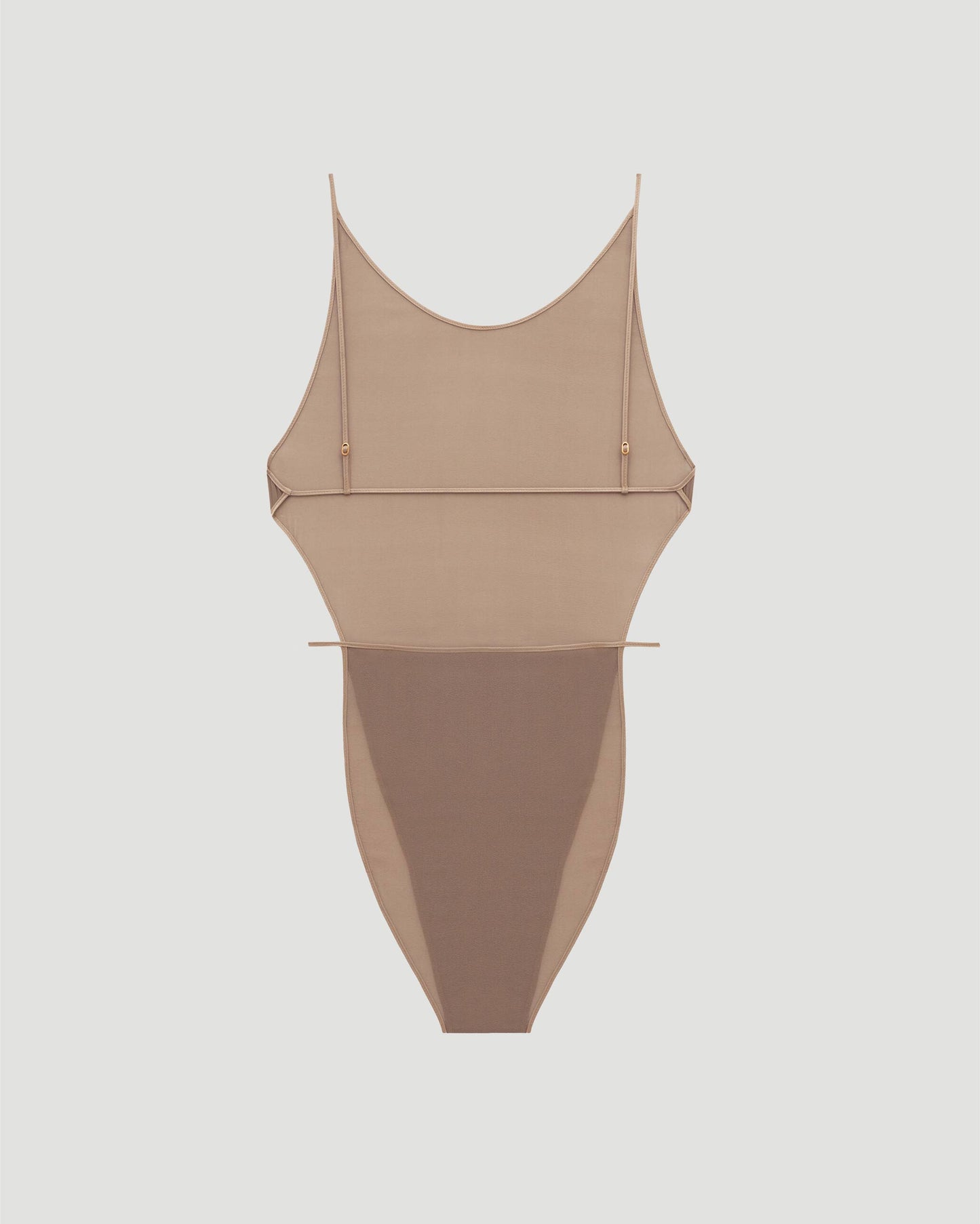 BACKLESS BODYSUIT IN SILK GEORGETTE