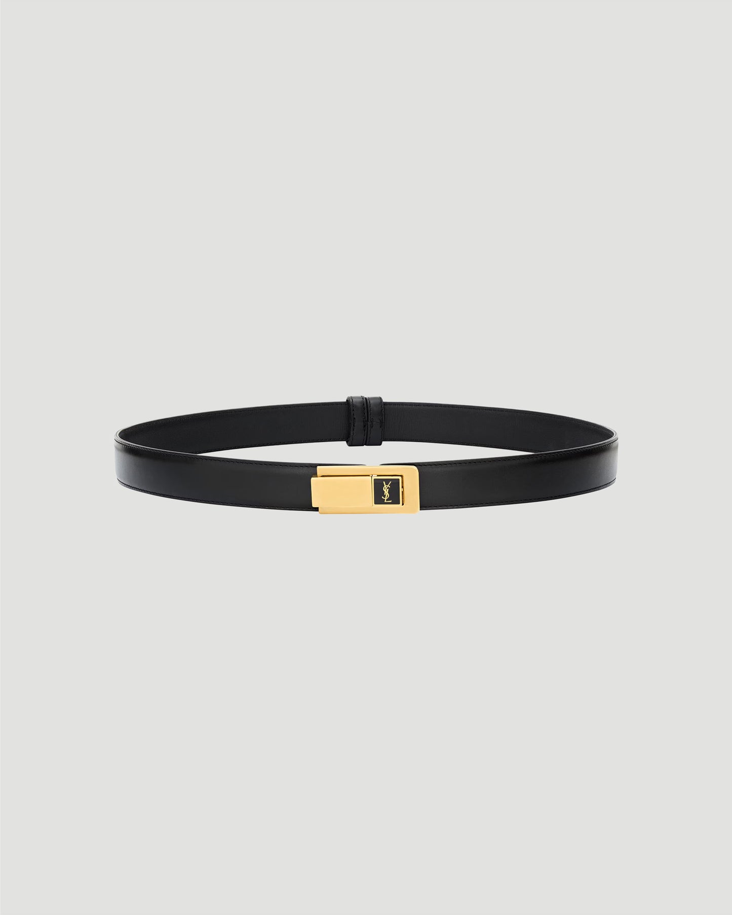 Charniere Buckle Belt in Smooth Leather