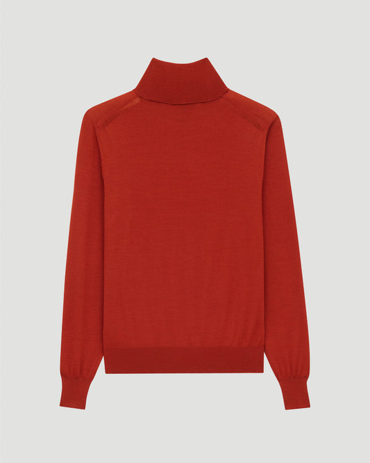 Wool Turtleneck in Red